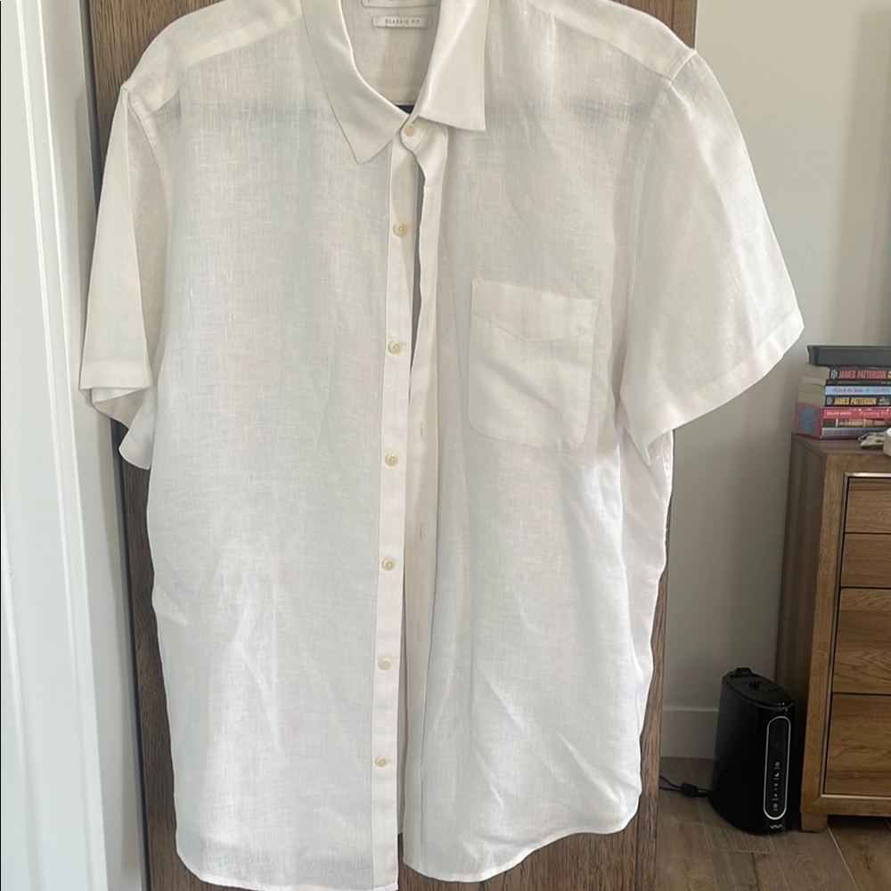 Lucky Brand White Short Sleeve Casual Shirt